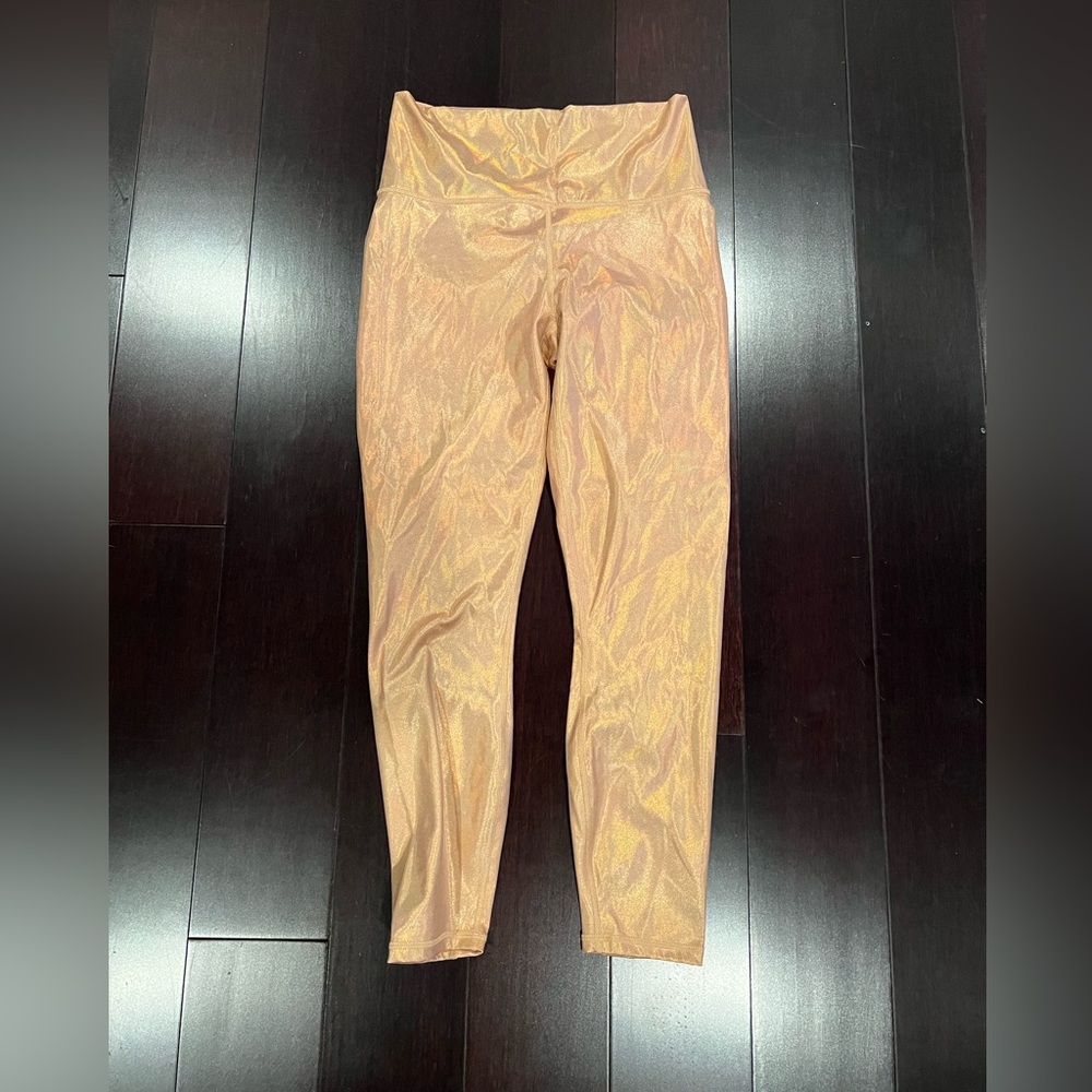 Orange, shiny Fabletics leggings